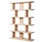 Laura Rustic Lodge Brown Oak Wood Round Edge Shelving Bookcase