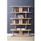 Laura Rustic Lodge Brown Oak Wood Round Edge Shelving Bookcase