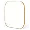 Ian Modern Classic Gold Stainless Steel Square Wall Mirror - Large