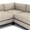 Allison Modern Classic Light Grey Upholstered 3 Piece Sectional Sofa