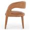 Alexander Mid Century Modern Brown Upholstered Leather Dining Arm Chair