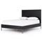 Theodore Industrial Loft Black Wood Iron Frame Bed - Queen