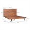 Atlas Rustic Lodge Brown Solid Acacia Wood Platform Bed - Queen