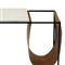 Ceve Rustic Lodge White Marble Top Sling Iron Magazine Holder