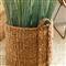 Zuri Coastal Beach Brown Woven Rattan Round Large Baskets - Set of 3