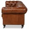 Savannah Rustic Lodge Vintage Brown Leather Nailhead Trim Tufted Sofa