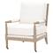 Charlize Modern Classic White Performance Oak Wood Club Arm Chair