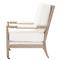 Charlize Modern Classic White Performance Oak Wood Club Arm Chair