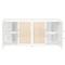 Steven Coastal Beach Natural Rattan White Frame Media Sideboard