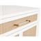 Steven Coastal Beach Matte White Natural Rattan Media Cabinet