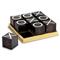 L&#39;Objet Deco Modern Classic Black Natural Shells Brass Base Tic Tac Toe