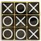 L&#39;Objet Deco Modern Classic Black Natural Shells Brass Base Tic Tac Toe