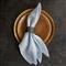 L&#39;Objet Sateen Modern Classic Light Blue Linen Napkins - Set of 4
