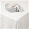 L&#39;Objet Sateen Modern Classic Ivory Linen Tablecloth - 90&quot; x 70&quot;