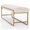 Sey Modern Beige Performance Upholstered Seat Gold Steel Bench