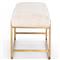 Sey Modern Beige Performance Upholstered Seat Gold Steel Bench
