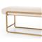 Sey Modern Beige Performance Upholstered Seat Gold Steel Bench