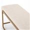 Sey Modern Beige Performance Upholstered Seat Gold Steel Bench