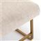 Sey Modern Beige Performance Upholstered Seat Gold Steel Bench