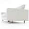 Mon Modern Classic White Upholstered Performance Natural Wood Sofa - 87&quot;W