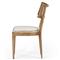 Tina Modern Beige Performance Upholstered Seat Brown Wood Cane Dining Chair