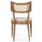 Tina Modern Beige Performance Upholstered Seat Brown Wood Cane Dining Chair