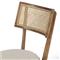 Tina Modern Beige Performance Upholstered Seat Brown Wood Cane Dining Chair