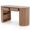 Mars Modern Classic Brown Acacia Wood Desk