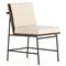 Inno Industrial Loft White Performance Brown Oak Black Iron Dining Side Chair