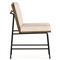 Inno Industrial Loft White Performance Brown Oak Black Iron Dining Side Chair