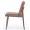 Ali Mid Century Modern Brown Leather Wood Dining Chair
