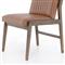 Ali Mid Century Modern Brown Leather Wood Dining Chair