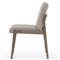 Ali Mid Century Modern Grey Leather Wood Dining Chair