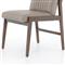 Ali Mid Century Modern Grey Leather Wood Dining Chair
