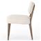Andy Modern Classic Ivory Performance Seat Brown Wood Dining Chair
