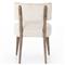 Andy Modern Classic Ivory Performance Seat Brown Wood Dining Chair