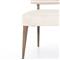 Andy Modern Classic Ivory Performance Seat Brown Wood Dining Chair
