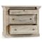 Melany French Country Natural White Wash Mango Wood 3 Drawer Nightstand