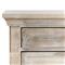 Melany French Country Natural White Wash Mango Wood 3 Drawer Nightstand