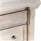 Melany French Country Natural White Wash Mango Wood 3 Drawer Nightstand