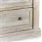 Melany French Country Natural White Wash Mango Wood 3 Drawer Nightstand