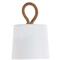 Bimini Brown Rattan White Linen Shade Armed Sconce