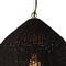 Georgian Black Woven Rattan Single Pendant