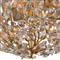 Cheshire Hollywood Regency Gold Leaf Metal Flush Mount