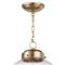 Globe French Clear Glass Bronze Metal Pendant