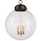 Globe French Glass Oil Rubbed Bronze Steel Pendant