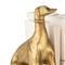 Norman Regency Antique Gold Leaf Resin Crystal Base Dog Bookends
