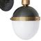 Otis Industrial Black Steel Natural Brass Accent Armed Sconce