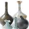Porcelain Natural Brown Ceramic Bud Vase -Set of 8