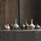 Porcelain Natural Brown Ceramic Bud Vase -Set of 8